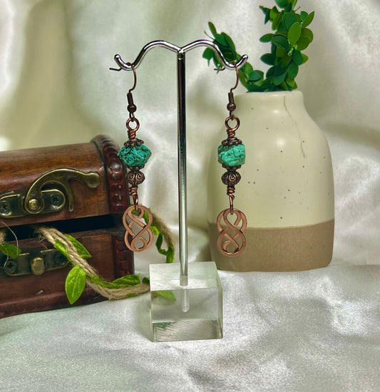 African Turquoise Earrings