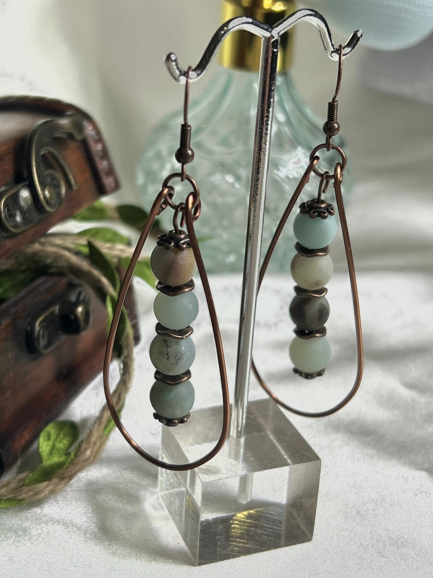 Amazonite Teardrop Earrings