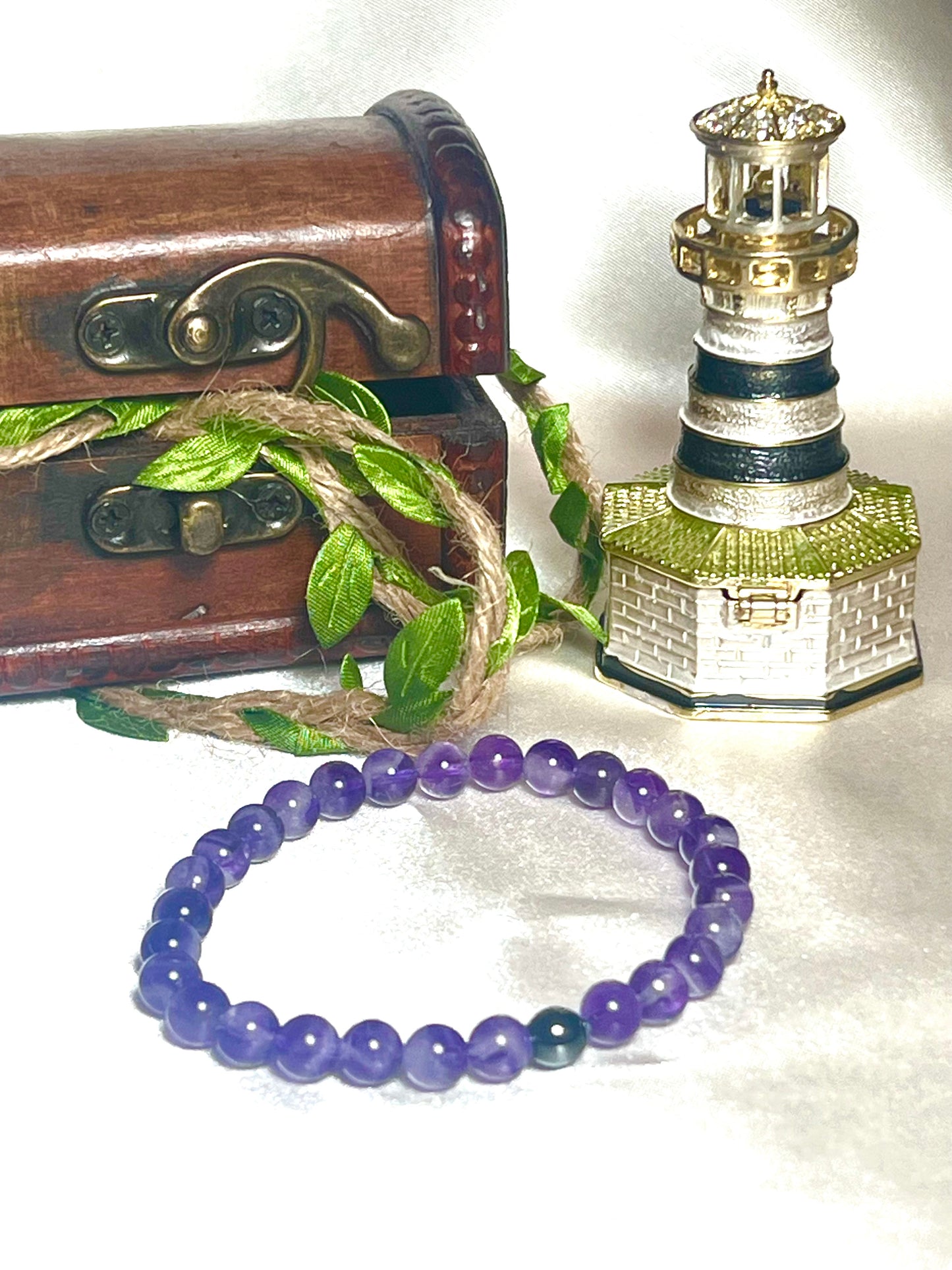 Amethyst Bracelet/Anklet (calming support and for skin healing)