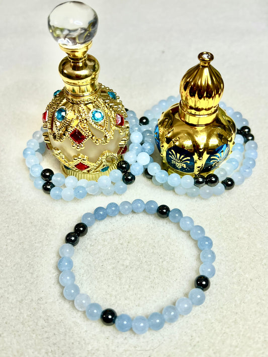 Aquamarine Healing Bracelet (for allergies, respiratory)