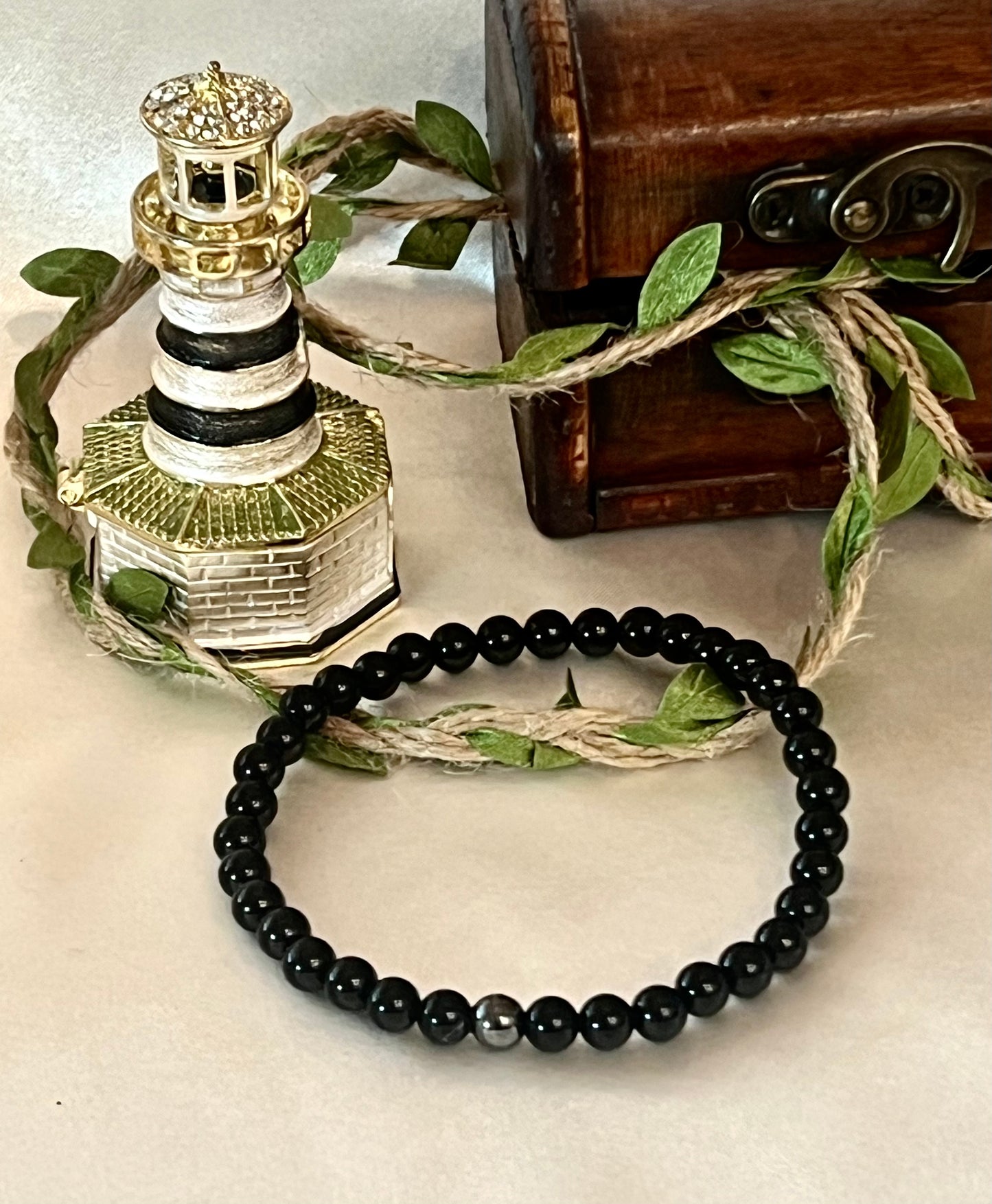 Black Onyx Bracelet/Anklet (for emotional support)