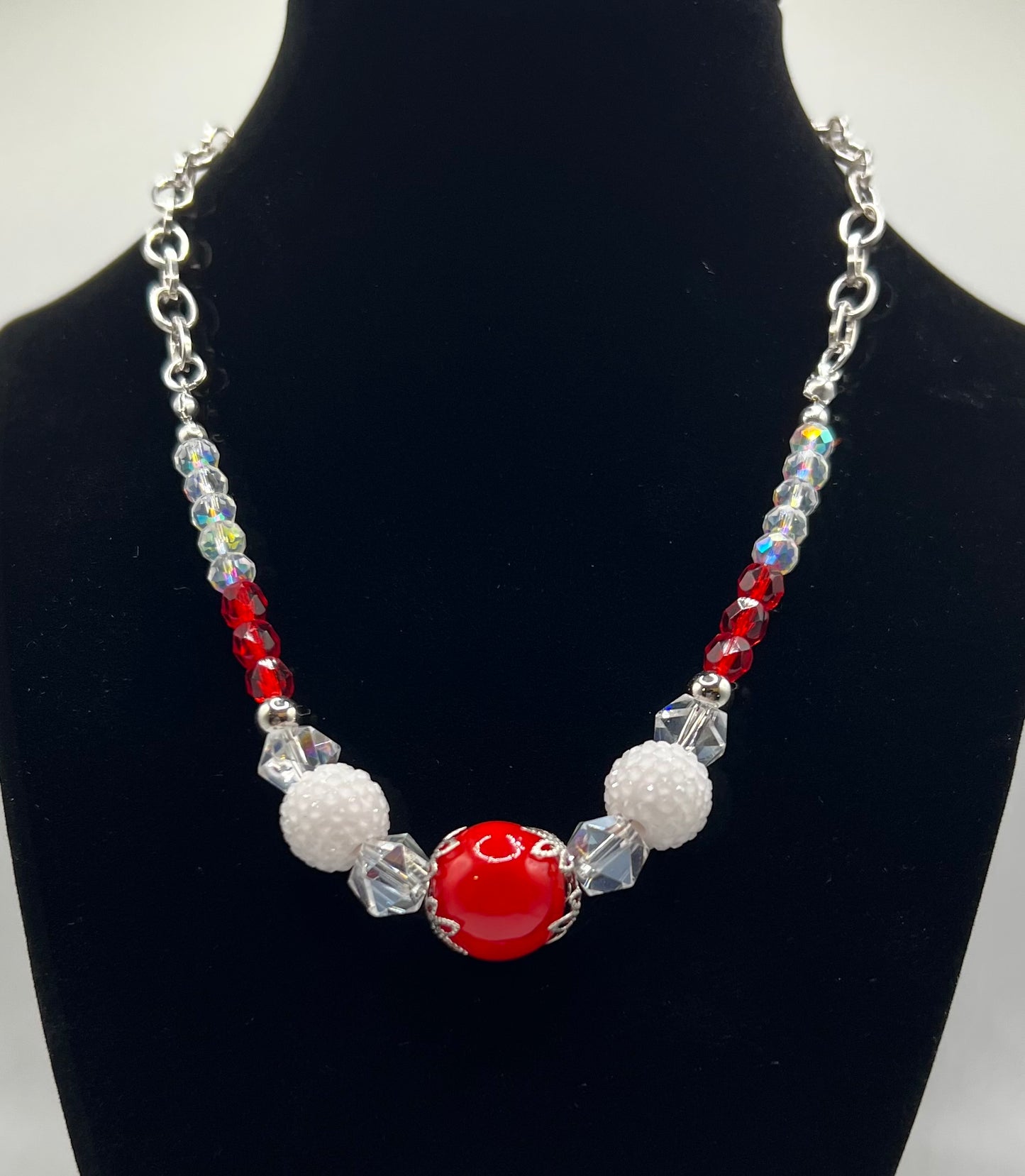 Red and White Necklace