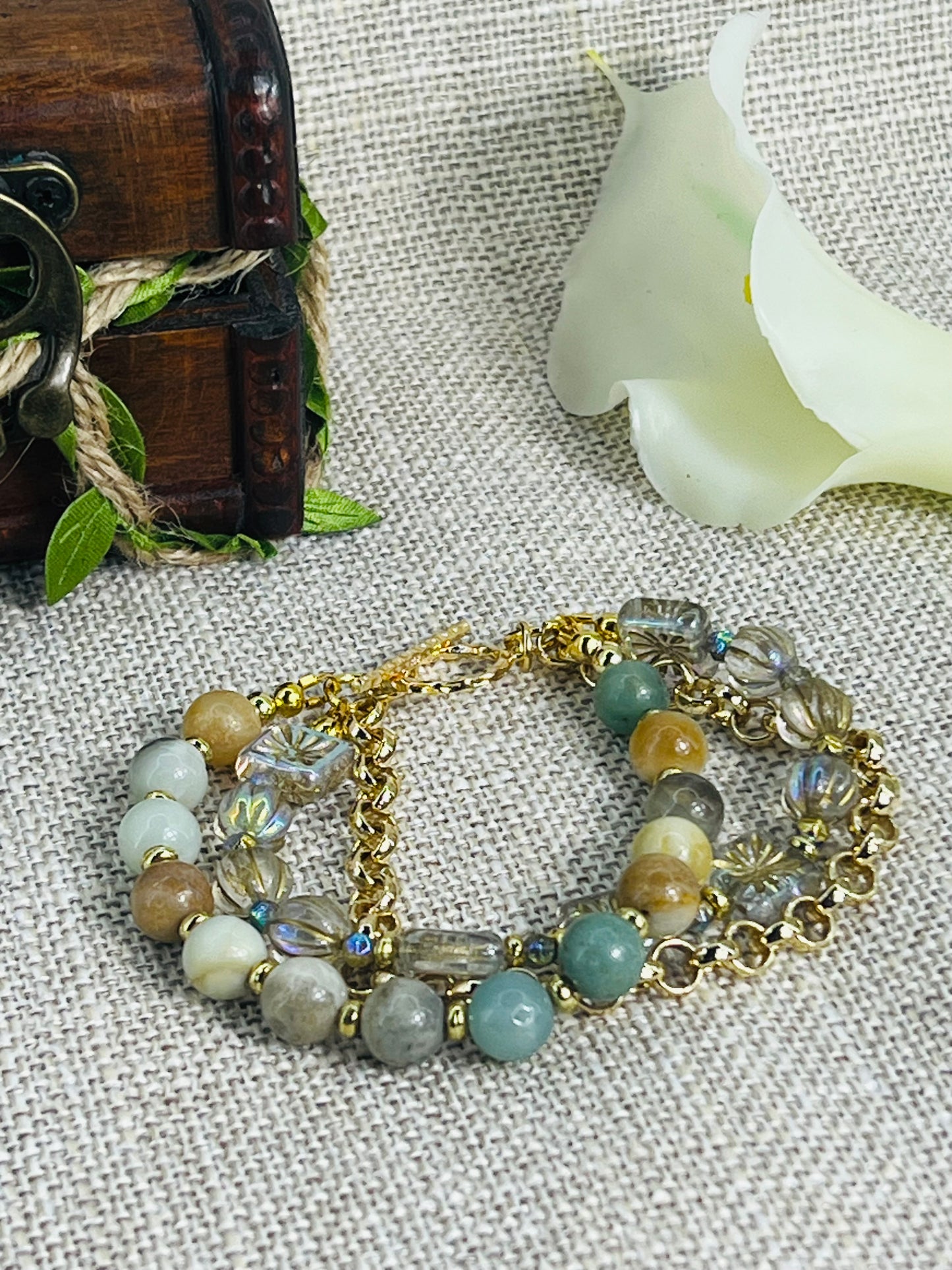 Gemstone Multistrand Bracelet