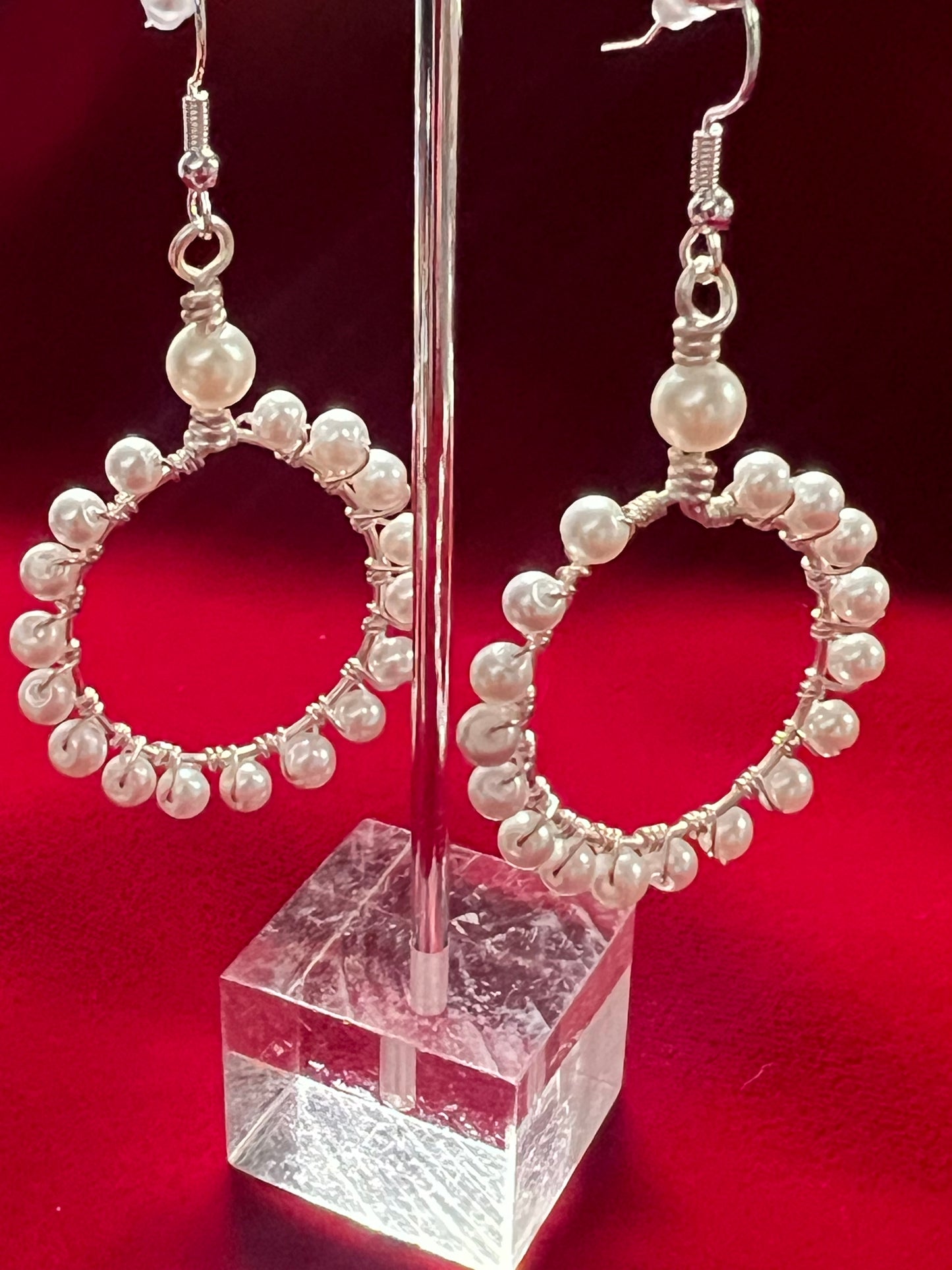 Pearl Hoop Earrings