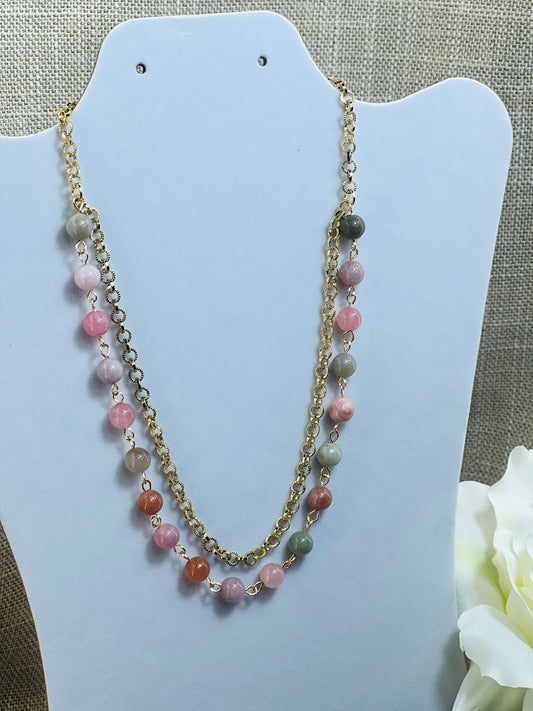 Pink Tourmaline Necklace