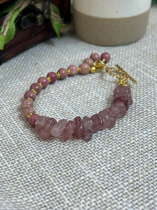 Strawberry Quartz Bracelet