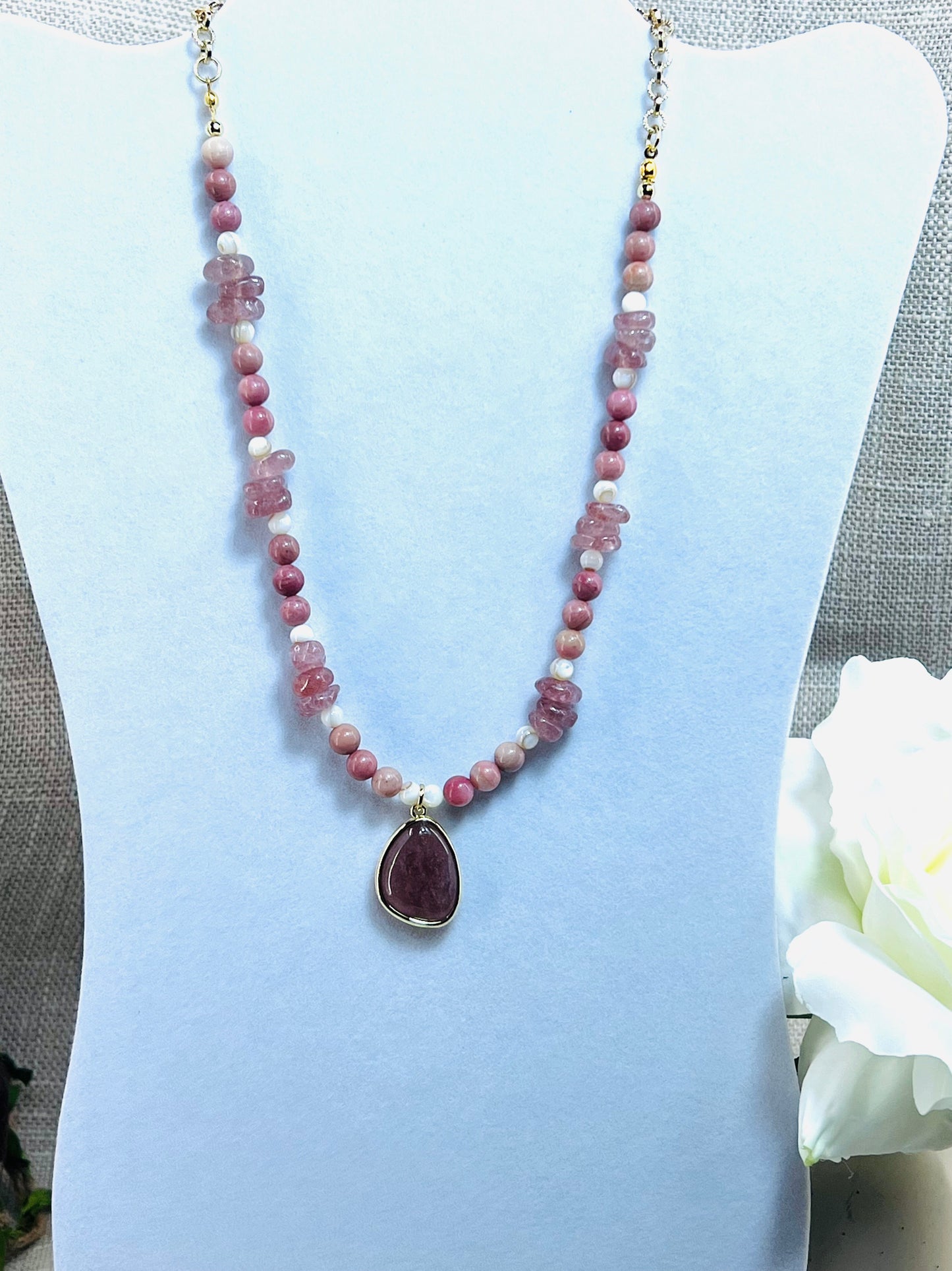 Strawberry Quartz Necklace