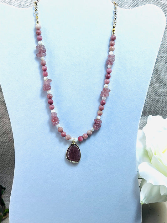 Strawberry Quartz Necklace