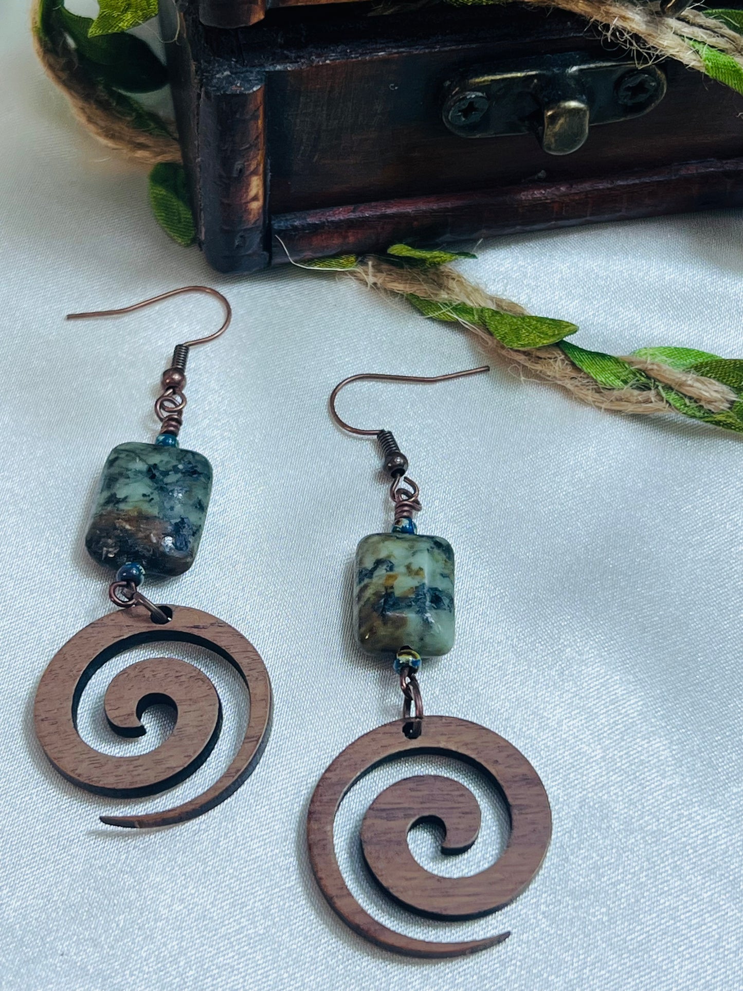 African Turquoise Earrings