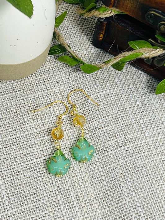 Maple leaf earrings